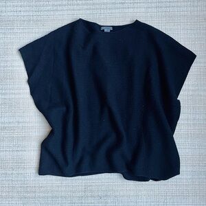 Vince XS Black Wool Cashmere loose sweater/poncho
